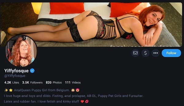 [Fansly] AnalQueen Puppy Girl from Belgium Yiffyfosque - Extreme Anal and Fisting Videos 94 Video...