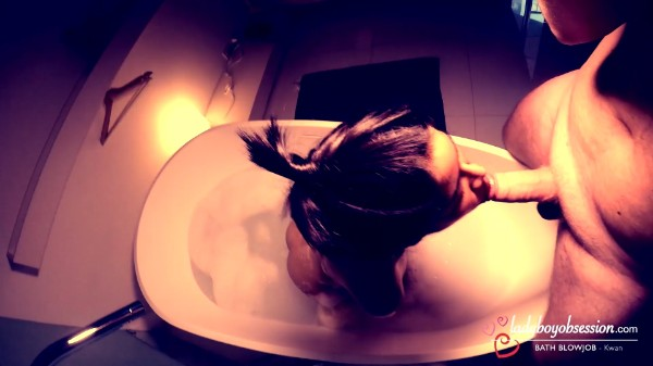 [Ladyboyobsession] Kwan Hair-Up Femboy Bubble Bath Blowjob