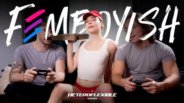 [AdultTime] Yuna Yule, Occitan Prince, Seb Leblan - Femboy Pizza Delivery Girl Gets More Than Just The Tip